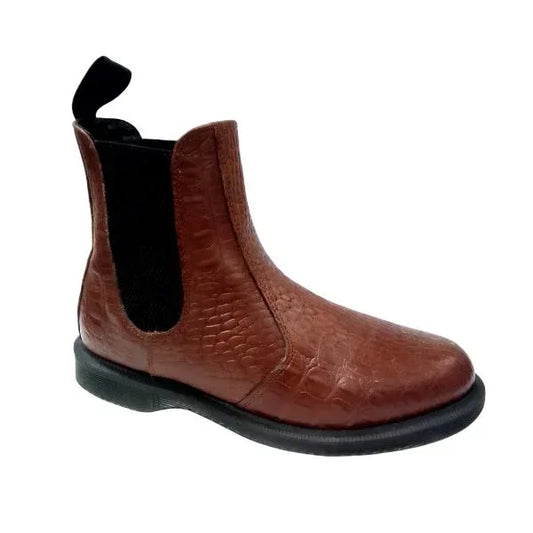 Flora Croc Brown Leather | 5 UK - Preloved Docs