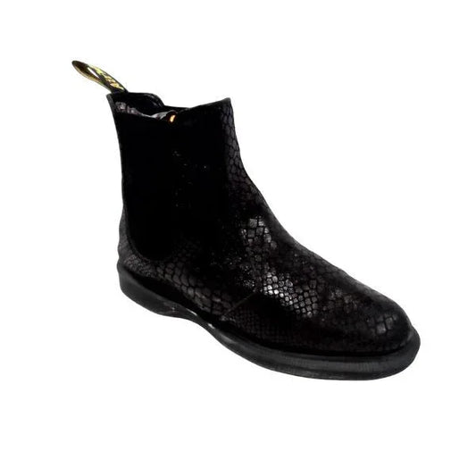 Flora Black Snake Chelsea | 6 UK - Preloved Docs