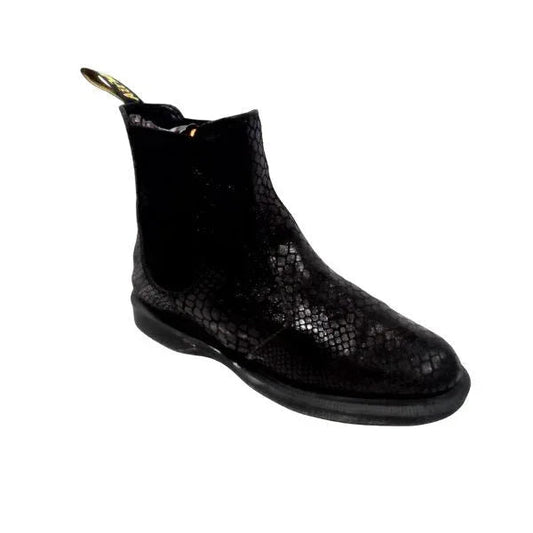 Flora Black Snake Chelsea | 6 UK - Preloved Docs