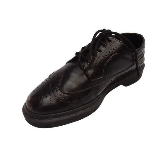 3989 Black Mono Smooth 5 Hole Brogues Leather | 6 UK - Preloved Docs