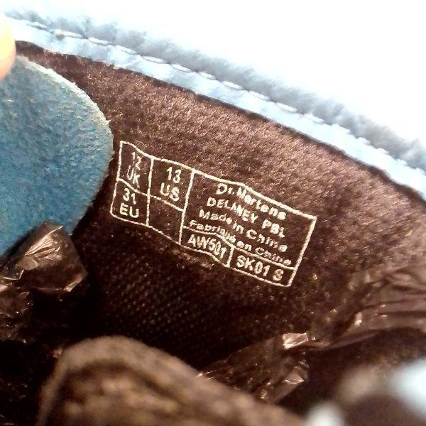 Dr Martens Delaney PSL Blue / Turquoise Leather | 12 UK - Preloved Docs