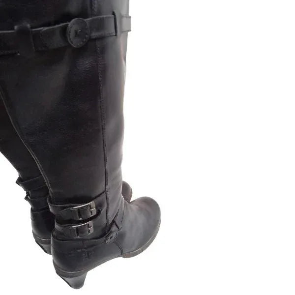 Amber Heeled Leather Boots | 7 UK - Preloved Docs