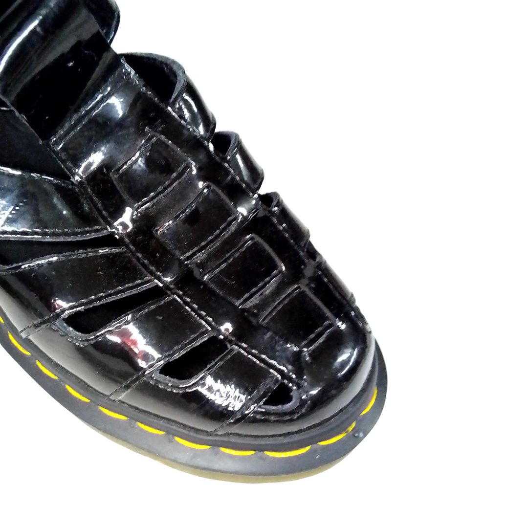 Eleanor T-bar Sandals Patent Leather Low Block Heel | 5 UK