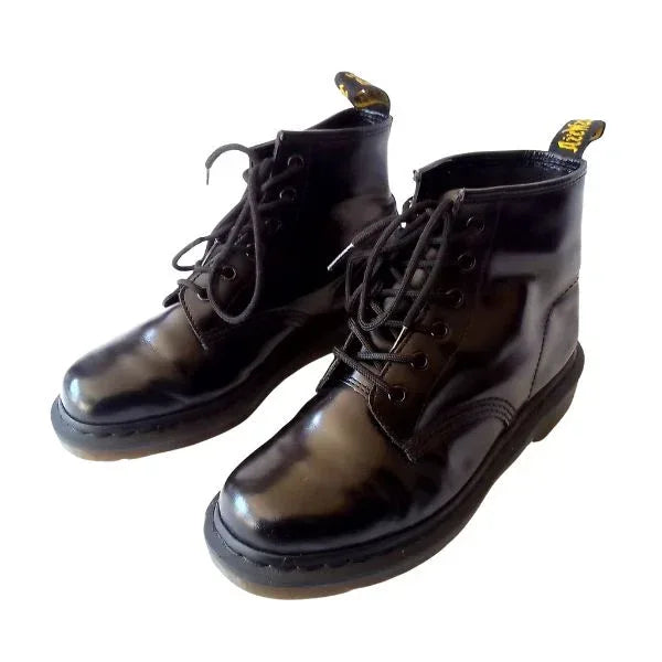 101 6 Hole Mono Black Smooth Leather | 5 UK - Preloved Docs