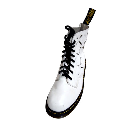 Limited Edition Aston White Cutout Boots | 7 UK