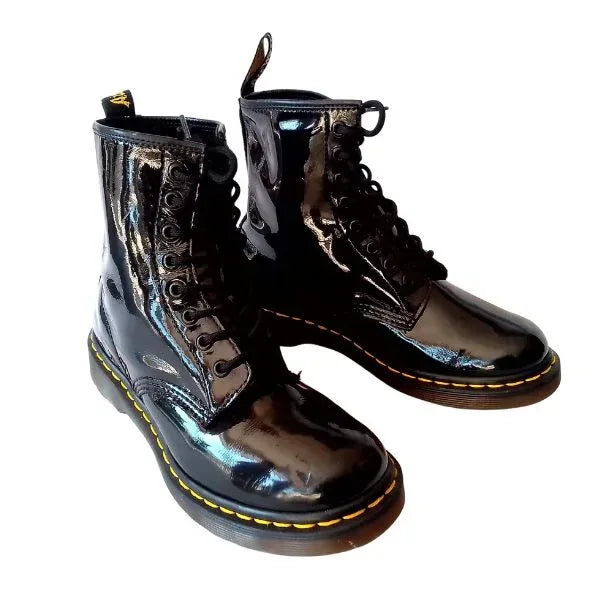 1460 W Black Patent Leather | 5 UK - Preloved Docs