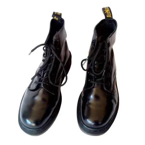 101 6 Hole Mono Black Smooth Leather | 5 UK - Preloved Docs