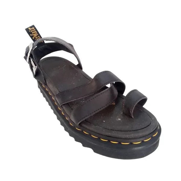 Avry Black Leather Sandal | 7 UK - Preloved Docs