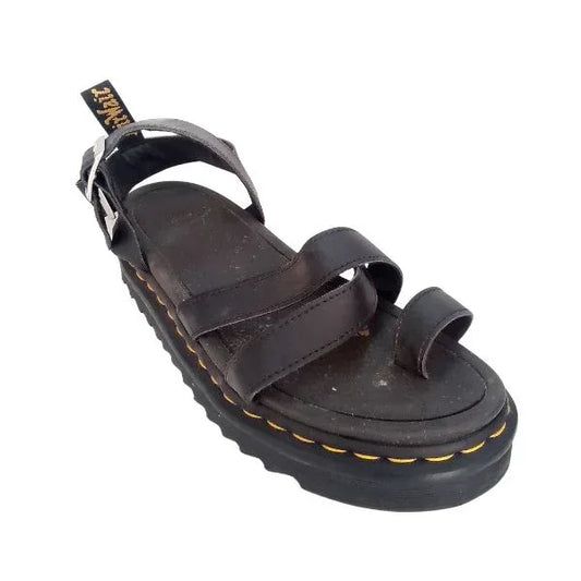 Avry Black Leather Sandal | 7 UK - Preloved Docs