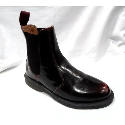Floral Oxblood Patent Leather | 4 UK - Preloved Docs