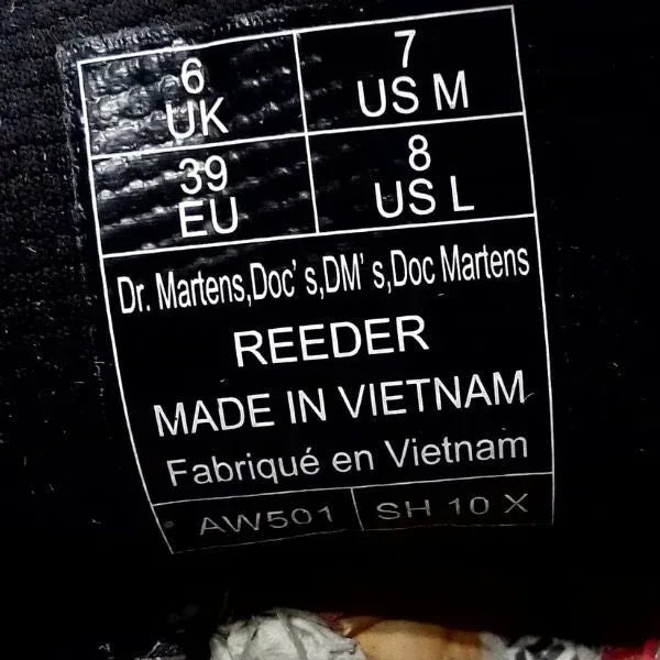 Reeder Milled Nubuck Leather Utility Black | 6 UK - Preloved Docs