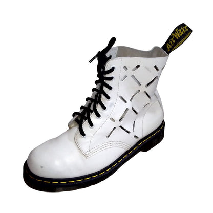 Limited Edition Aston White Cutout Boots | 7 UK