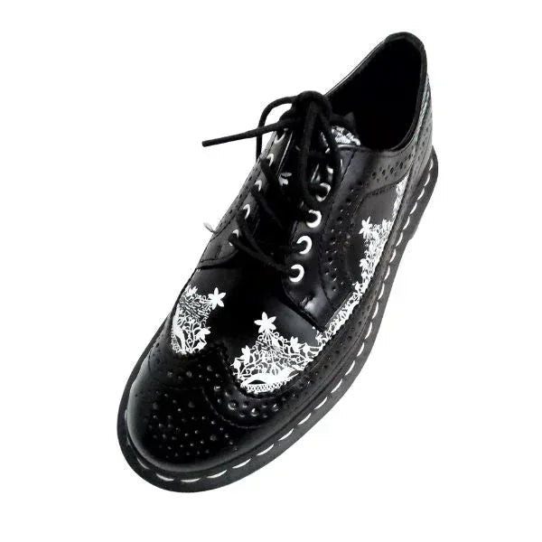 3989 Lace Wingtip Brogue Leather Shoe | 4 UK - Preloved Docs