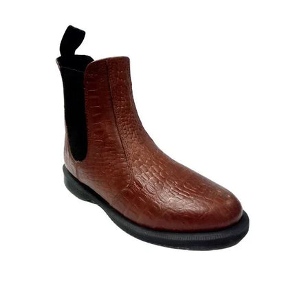 Flora Croc Brown Leather | 5 UK - Preloved Docs