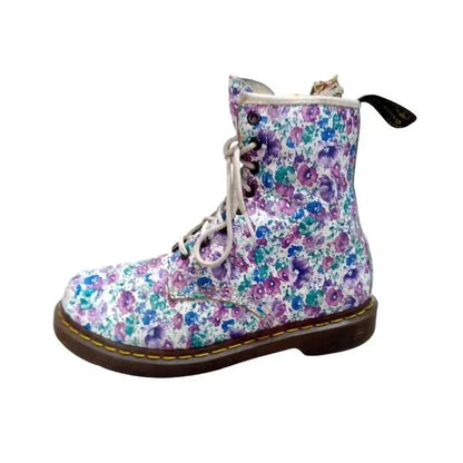 1460 Pascal Floral Boots with Multicolour Pattern | 7 UK - Preloved Docs