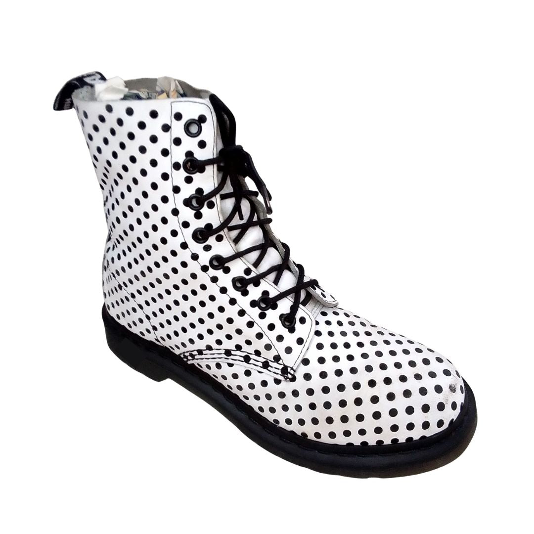 Pascal Polka Dot White & Black | 8 UK