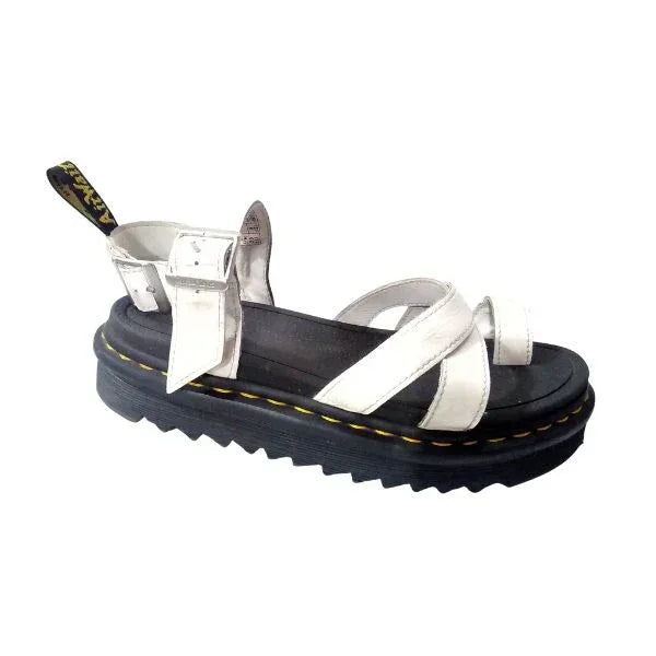Avry White Leather Sandal | 6 UK - Preloved Docs