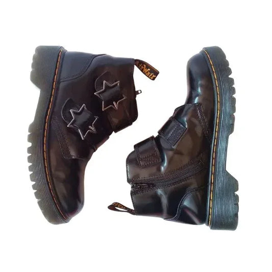 Devon Bex Leather Ankle Boots | 2 UK - Preloved Docs