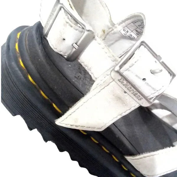 Avry White Leather Sandal | 6 UK - Preloved Docs