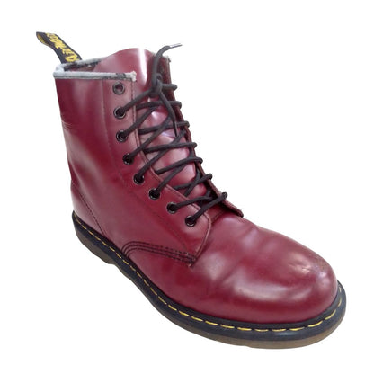 1460 Cherry Red Leather Boots | 10 UK