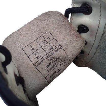 1460 White Leather Boots | 5 UK - Preloved Docs