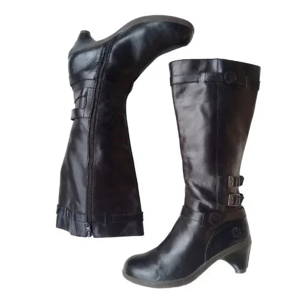 Amber Heeled Leather Boots | 7 UK - Preloved Docs