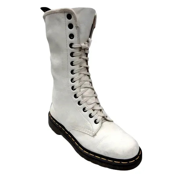 10183 14‑Hole White Leather | 6 UK - Preloved Docs
