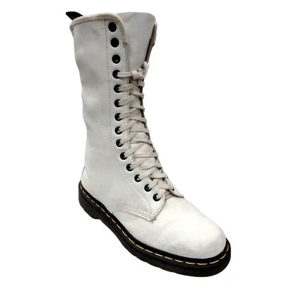 10183 14‑Hole White Leather | 6 UK - Preloved Docs