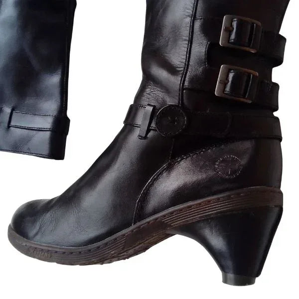Amber Heeled Leather Boots | 7 UK - Preloved Docs