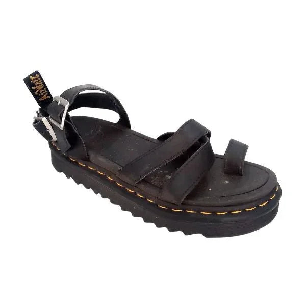 Avry Black Leather Sandal | 7 UK - Preloved Docs