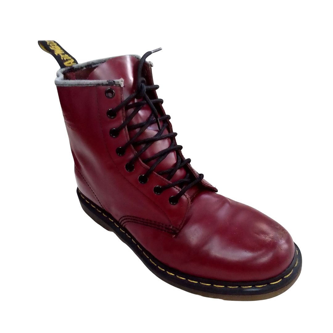 1460 Cherry Red Leather Boots | 10 UK