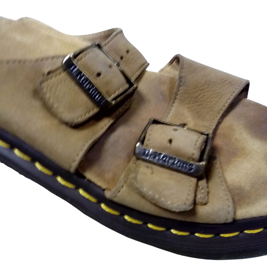 Josef Savannah Tan Nubuck Leather Buckle Slides | 7 UK