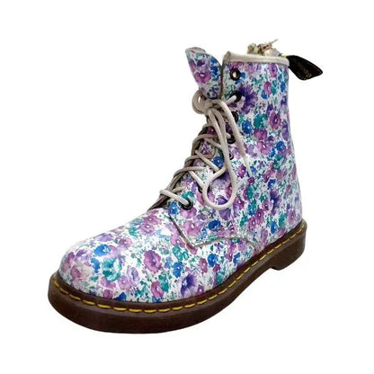 1460 Pascal Floral Boots with Multicolour Pattern | 7 UK - Preloved Docs