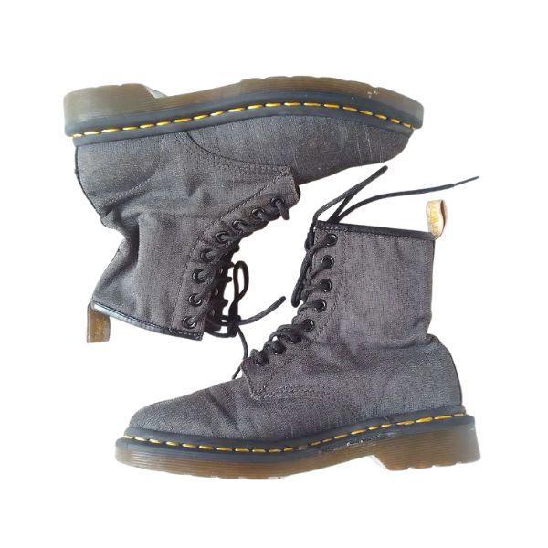 1460 Vegan Castel Black Denim | 4 UK - Preloved Docs