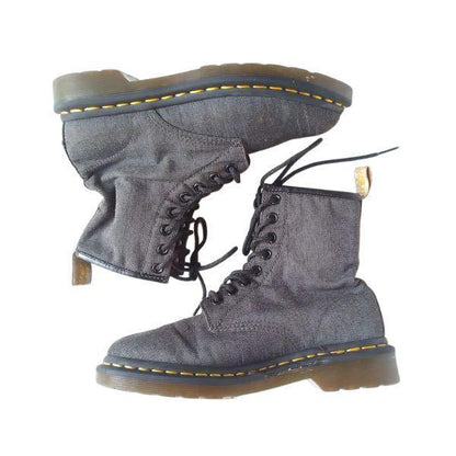 1460 Vegan Castel Black Denim | 4 UK - Preloved Docs