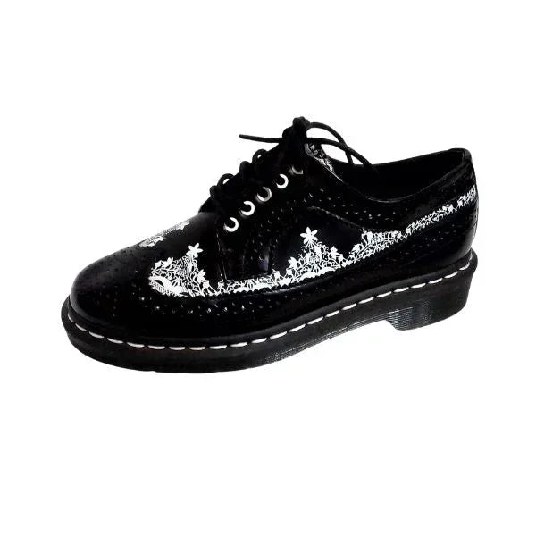 3989 Lace Wingtip Brogue Leather Shoe | 4 UK - Preloved Docs