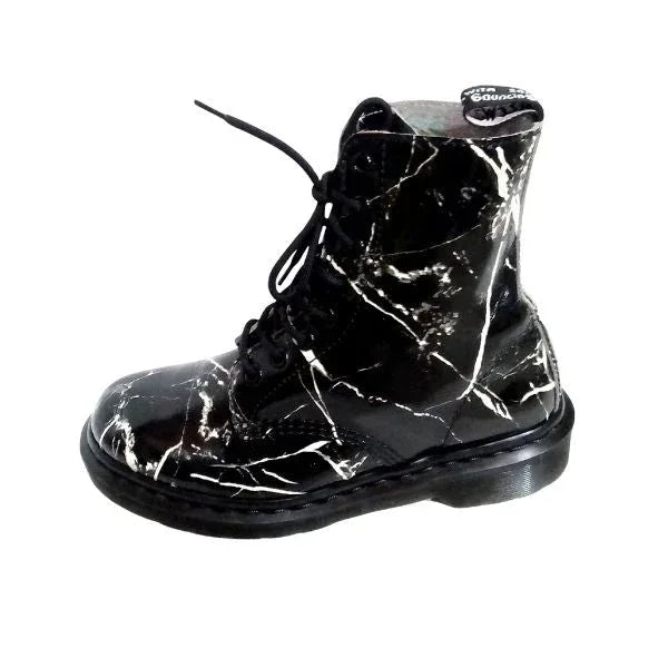 Pascal Marble Black White Patent Leather | 5 UK - Preloved Docs