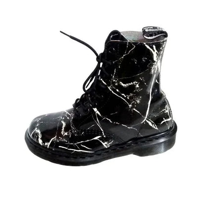 Pascal Marble Black White Patent Leather | 5 UK - Preloved Docs