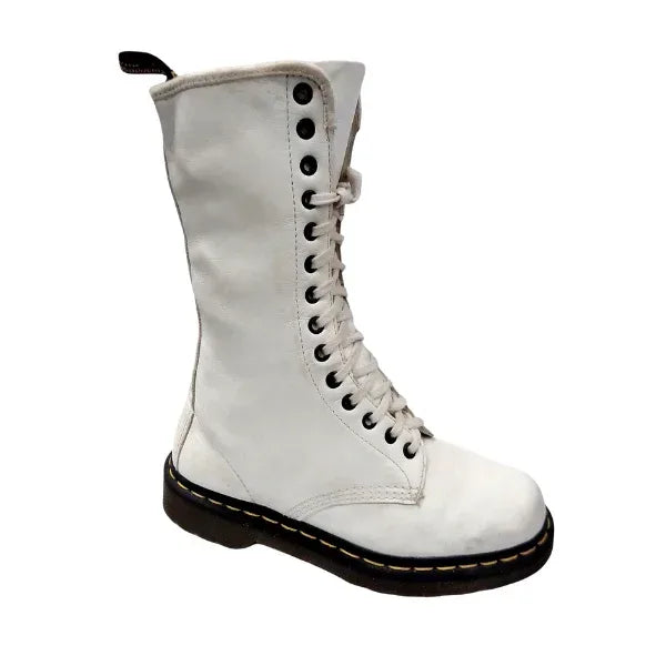 10183 14‑Hole White Leather | 6 UK - Preloved Docs