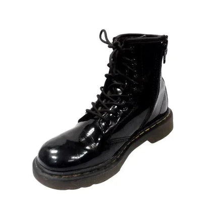 Delaney Patent Leather Ankle Boots | 12 UK - Preloved Docs
