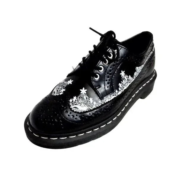 3989 Lace Wingtip Brogue Leather Shoe | 4 UK - Preloved Docs