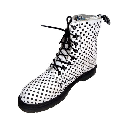 Pascal Polka Dot White & Black | 8 UK