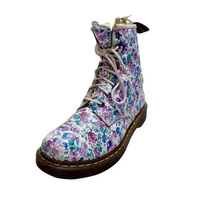 1460 Pascal Floral Boots with Multicolour Pattern | 7 UK - Preloved Docs