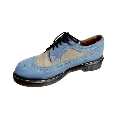 3989 Two‑Tone Wingtip Vintage Blue & Grey | 8 UK - Preloved Docs