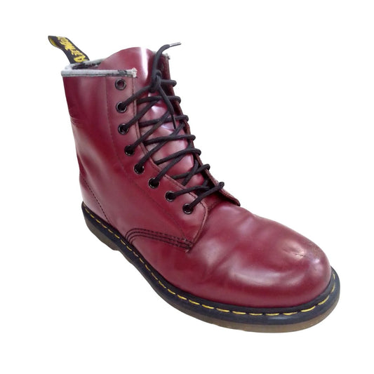 1460 Cherry Red Leather Boots | 10 UK
