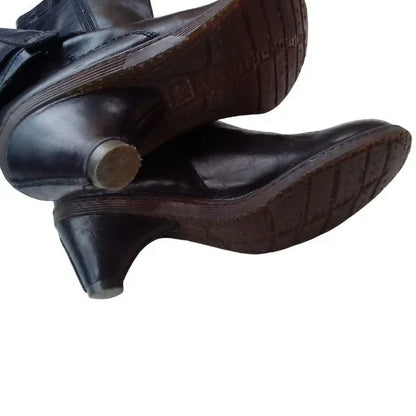 Amber Heeled Leather Boots | 7 UK - Preloved Docs
