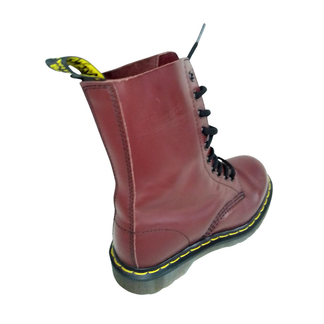 1490 Smooth Mid Calf 10 Hole Cherry Red | 4 UK