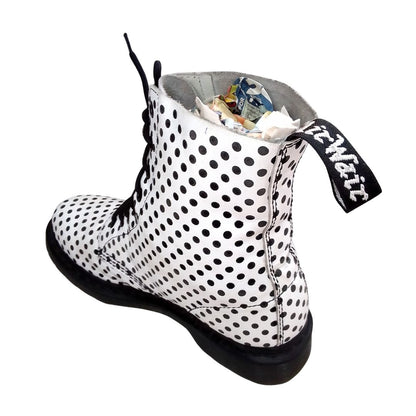 Pascal Polka Dot White & Black | 8 UK