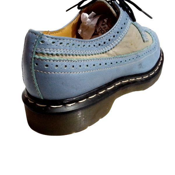 3989 Two‑Tone Wingtip Vintage Blue & Grey | 8 UK - Preloved Docs