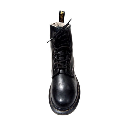 1460 Serena Black Leather Faux Fur Lining | 5 UK